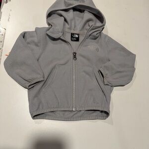 The North Face Kids Light Gray Fleece Hoodie